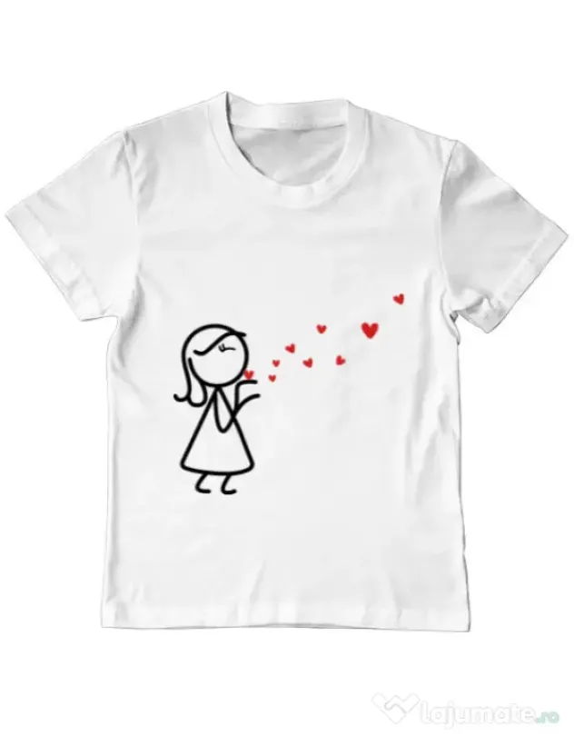 Tricou ADLER copil Catching love 2 Alb