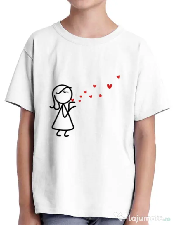 Tricou ADLER copil Catching love 2 Alb