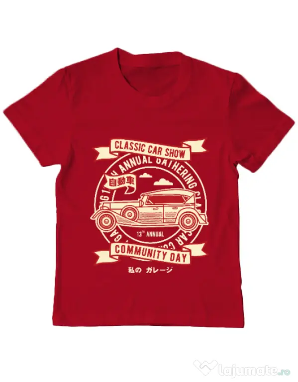 Tricou ADLER copil Classic Car Show Rosu