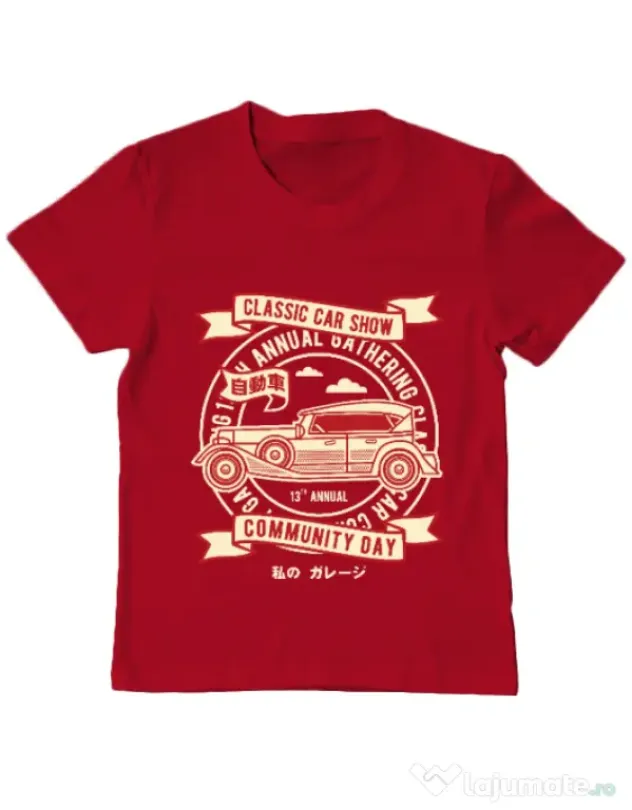 Tricou ADLER copil Classic Car Show Rosu