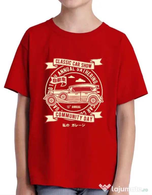 Tricou ADLER copil Classic Car Show Rosu