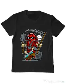 Tricou ADLER copil Coffin Skater Negru