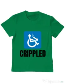 Tricou ADLER copil Crippled Verde mediu