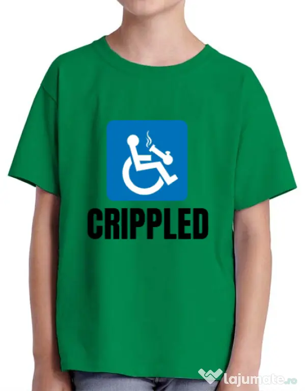 Tricou ADLER copil Crippled Verde mediu