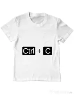 Tricou ADLER copil Ctrl Copy Alb
