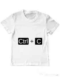 Tricou ADLER copil Ctrl Copy Alb