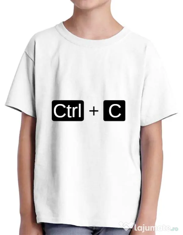 Tricou ADLER copil Ctrl Copy Alb