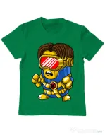 Tricou ADLER copil Cyclops minion Verde mediu