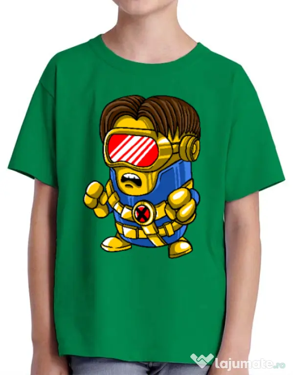 Tricou ADLER copil Cyclops minion Verde mediu