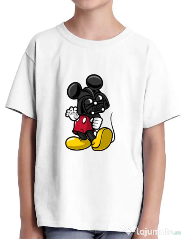 Tricou ADLER copil Darkmouse Alb