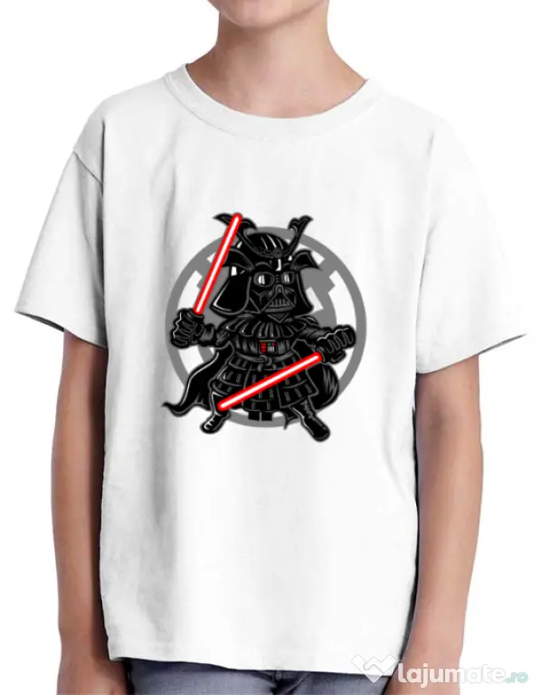 Tricou ADLER copil Darkside Samurai Alb