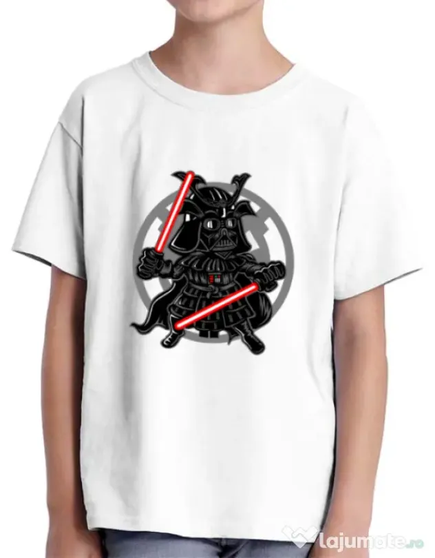 Tricou ADLER copil Darkside Samurai Alb