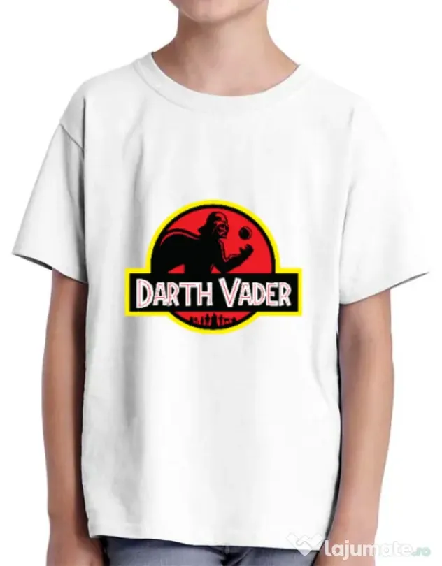 Tricou ADLER copil Darth Vader Alb