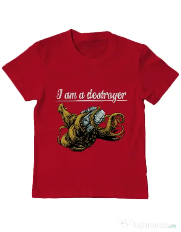 Tricou ADLER copil Destroyer Rosu