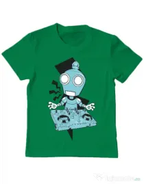 Tricou ADLER copil Dj robot Verde mediu