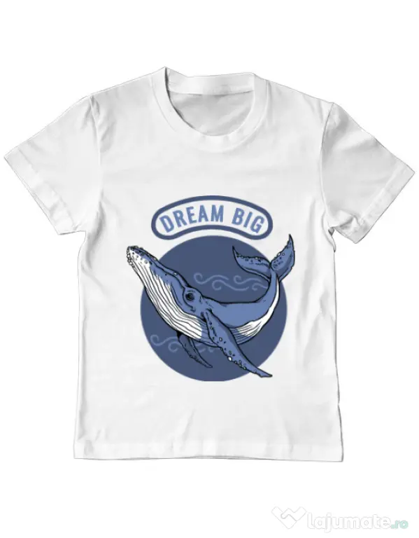 Tricou ADLER copil Dream big Alb
