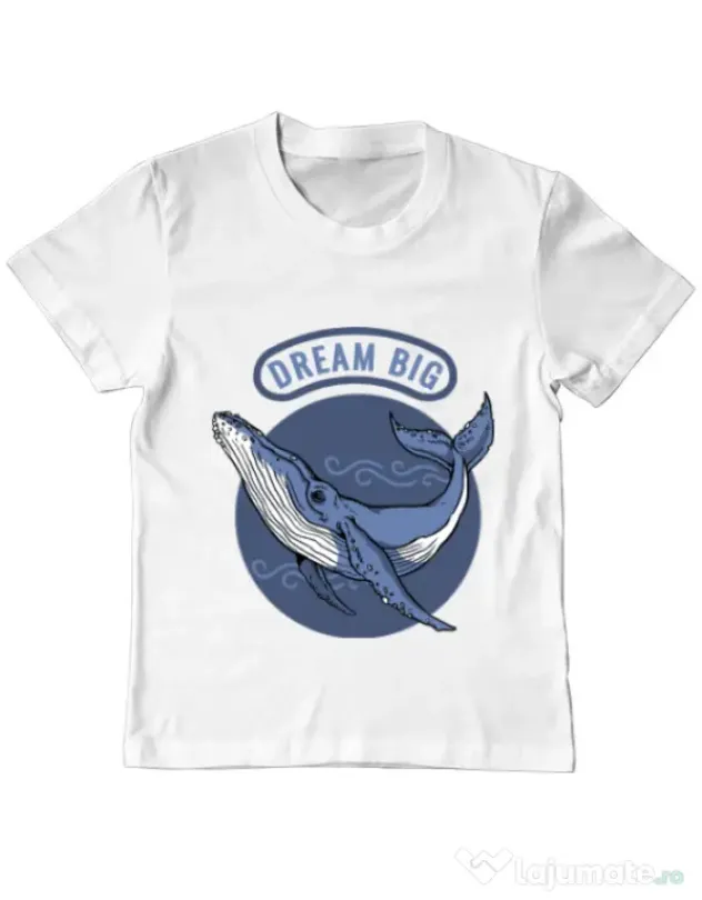 Tricou ADLER copil Dream big Alb