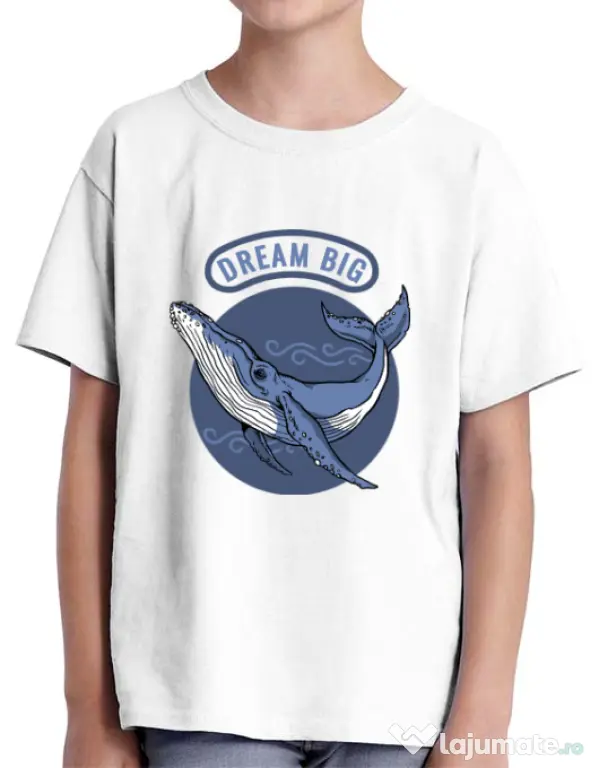 Tricou ADLER copil Dream big Alb