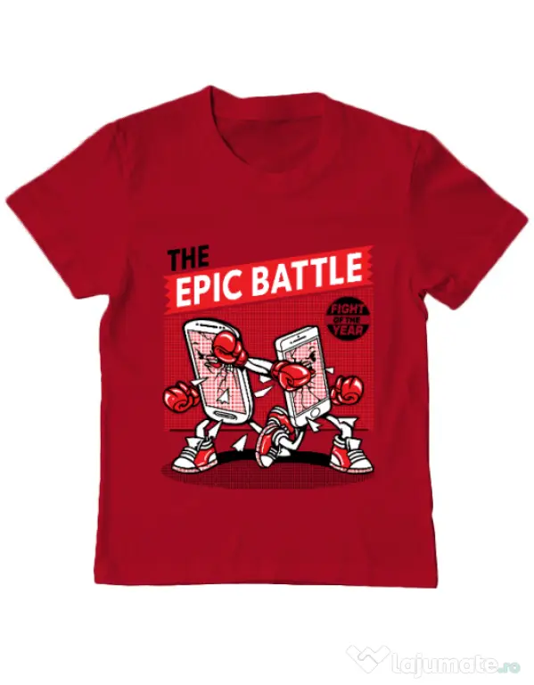 Tricou ADLER copil Epic battle Rosu