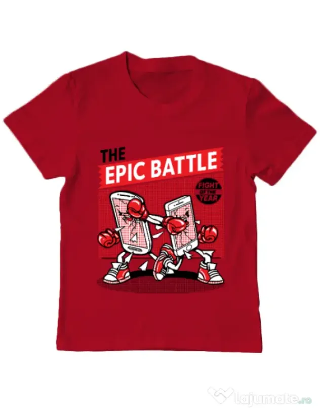 Tricou ADLER copil Epic battle Rosu