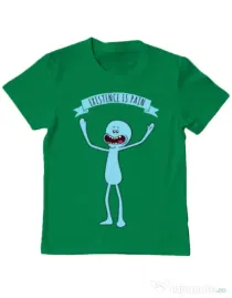 Tricou ADLER copil Existence is pain Verde mediu