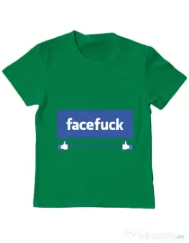 Tricou ADLER copil Facefuck Verde mediu