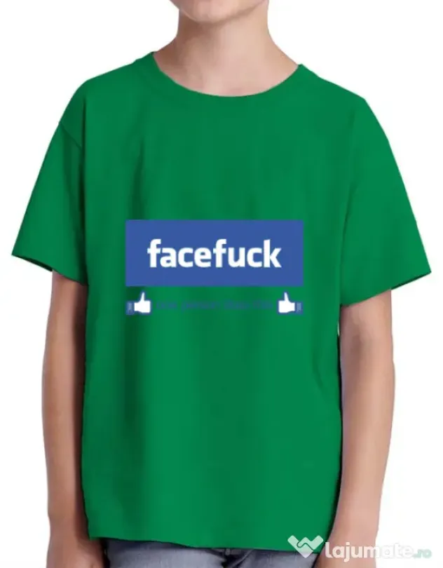 Tricou ADLER copil Facefuck Verde mediu