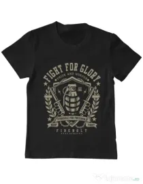 Tricou ADLER copil Fight for glory Negru