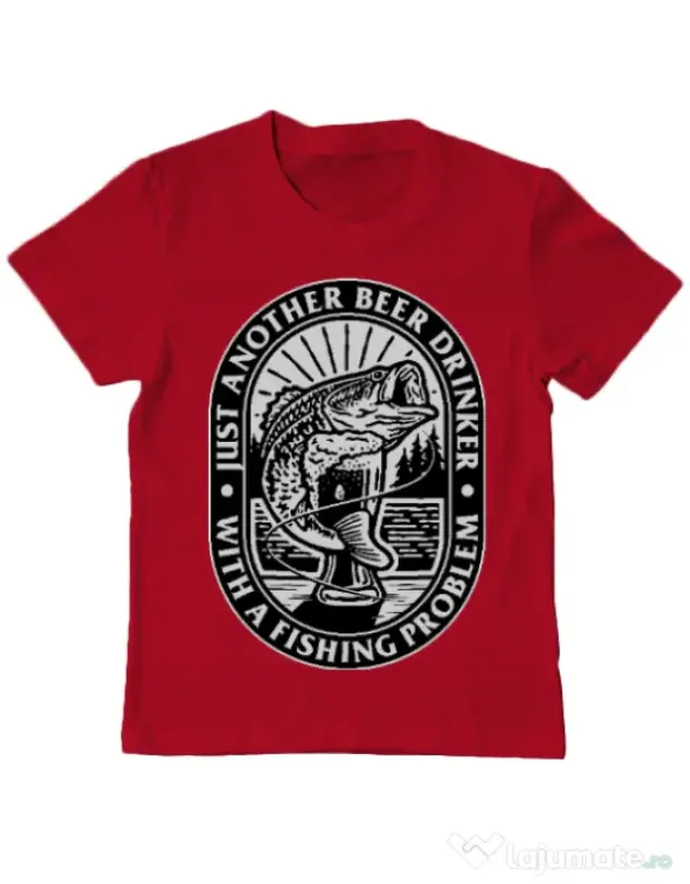 Tricou ADLER copil Fishing problem Rosu