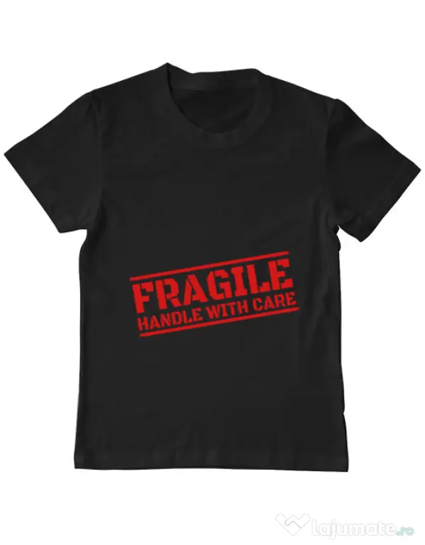 Tricou ADLER copil Fragile Negru