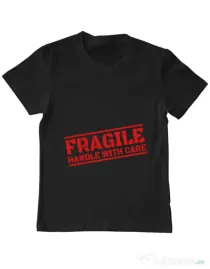 Tricou ADLER copil Fragile Negru