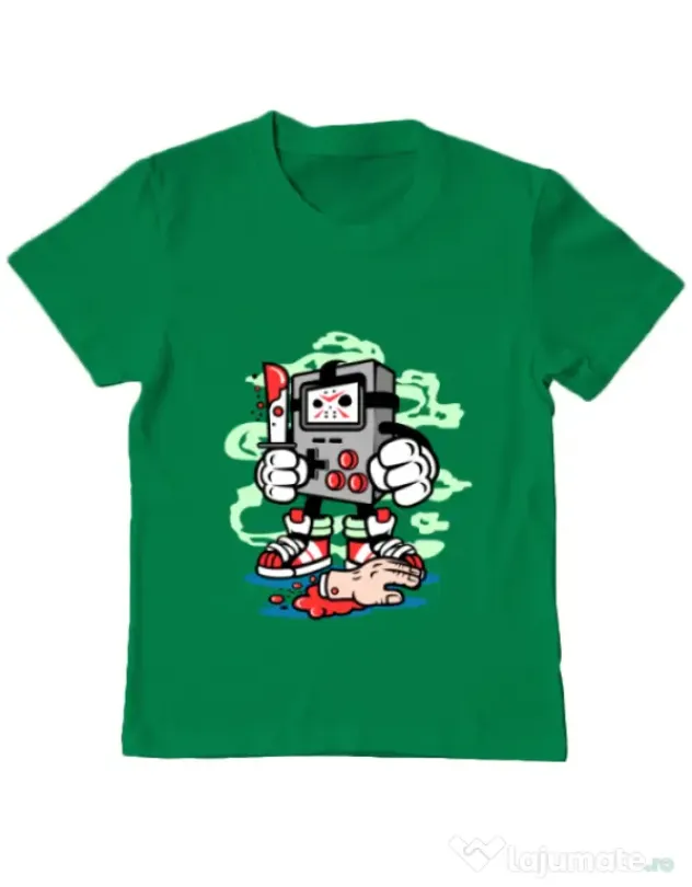 Tricou ADLER copil Gamers Killer Verde mediu