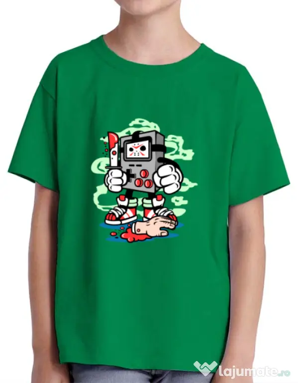 Tricou ADLER copil Gamers Killer Verde mediu