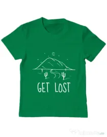Tricou ADLER copil Get lost Verde mediu