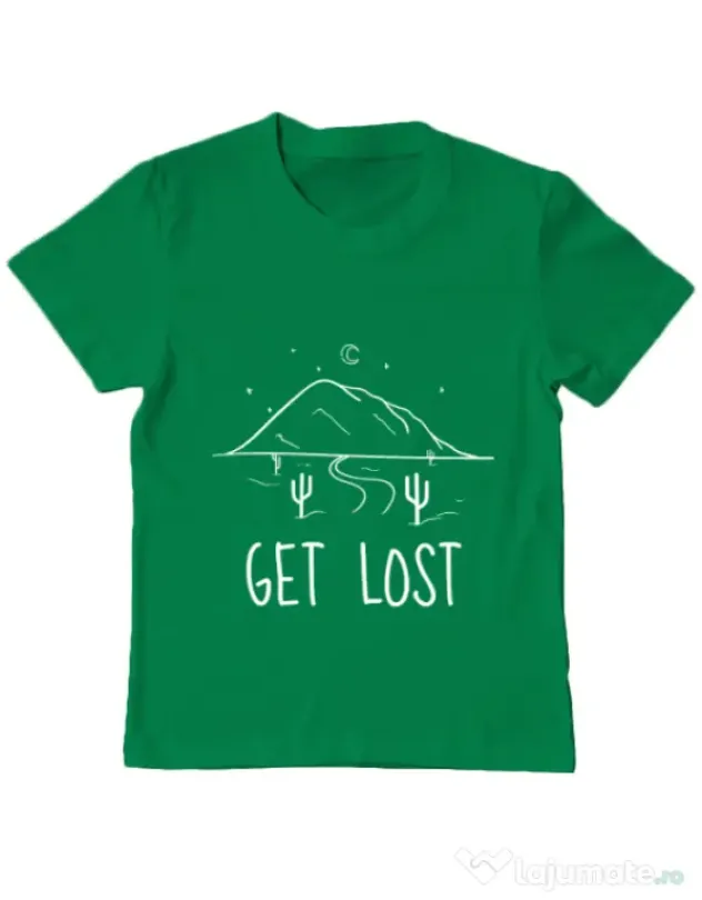 Tricou ADLER copil Get lost Verde mediu