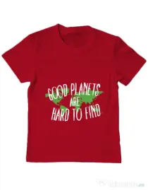 Tricou ADLER copil Good planets Rosu