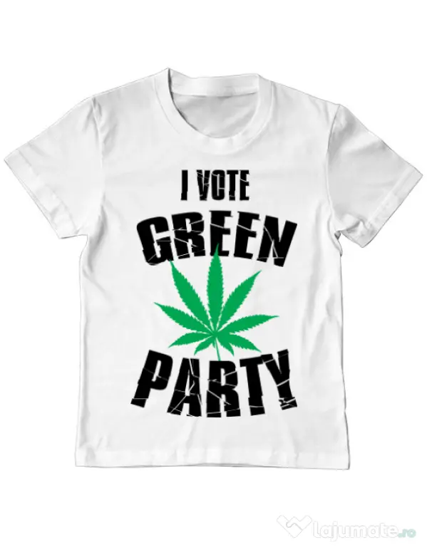 Tricou ADLER copil Green party Alb