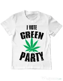 Tricou ADLER copil Green party Alb