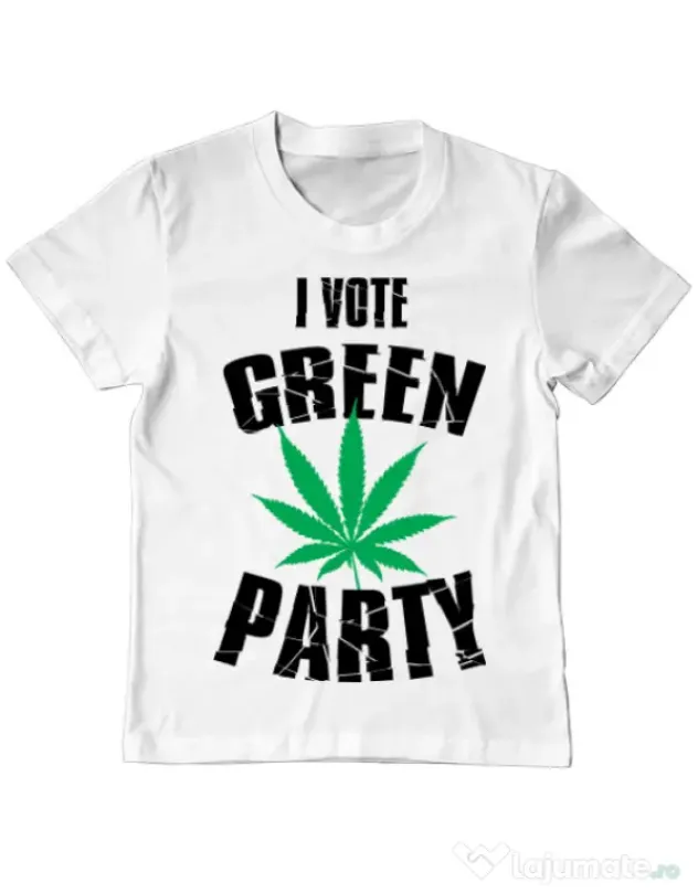 Tricou ADLER copil Green party Alb