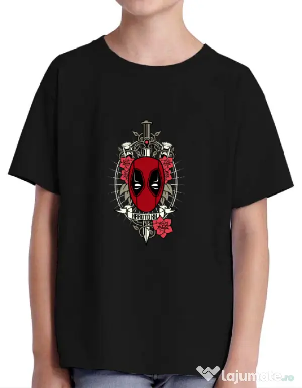 Tricou ADLER copil Hard To Kill Negru