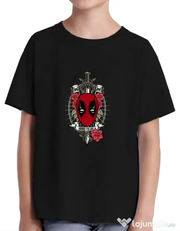 Tricou ADLER copil Hard To Kill Negru