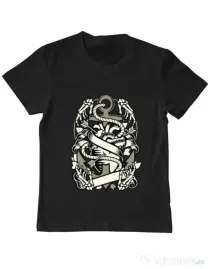 Tricou ADLER copil Heart and Anchor Negru