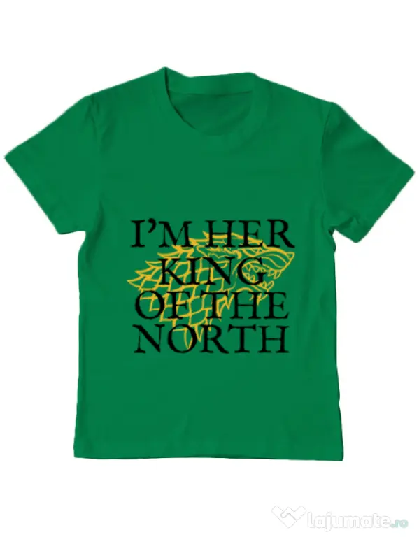 Tricou ADLER copil Her king of the north Verde mediu