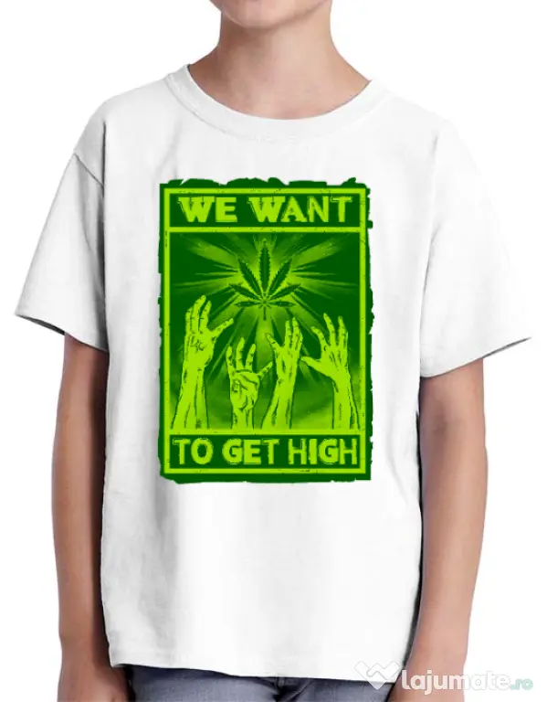 Tricou ADLER copil High zombies Alb