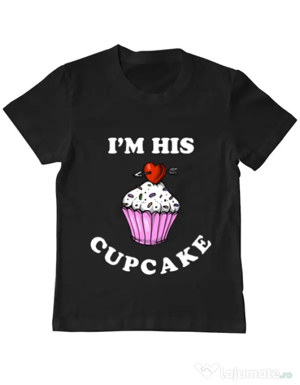 Tricou ADLER copil His cupcake Negru