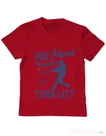 Tricou ADLER copil Hit hard Rosu