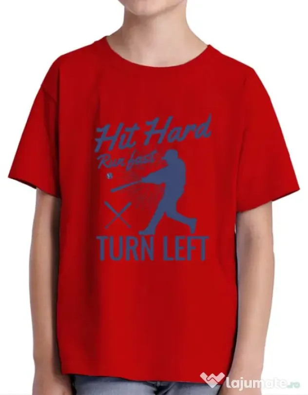 Tricou ADLER copil Hit hard Rosu
