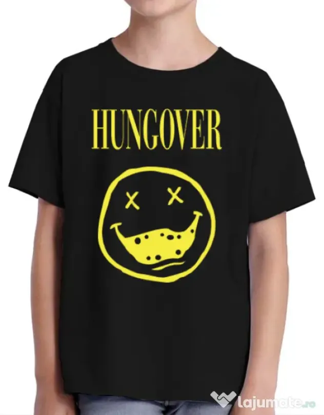 Tricou ADLER copil Hungover Negru