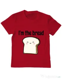 Tricou ADLER copil I am the bread Rosu
