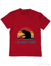 Tricou ADLER copil I do what i want Rosu